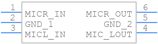 EMIF02-MIC03M6 - STMicroelectronics - PCB symbol