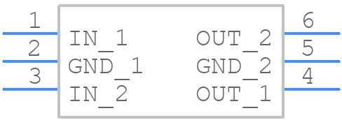 EMIF02-1003M6 - STMicroelectronics - PCB symbol