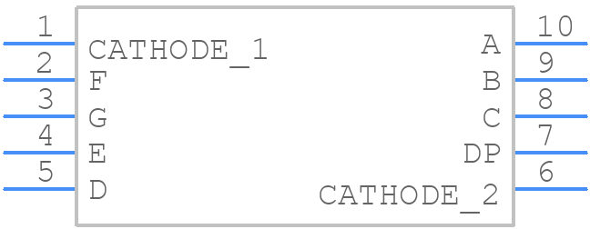 HDSP-C3E3 - Avago Technologies - PCB symbol