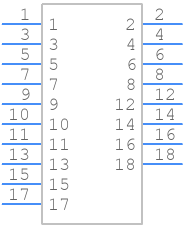 IL-AG5-18P-D3L2 - JAE - PCB symbol