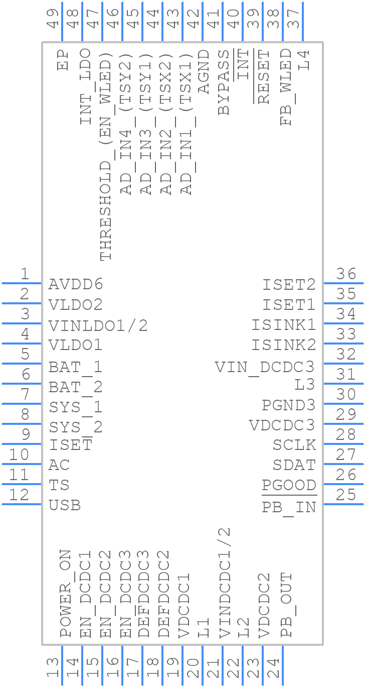 TPS65070RSLR - Texas Instruments - PCB symbol