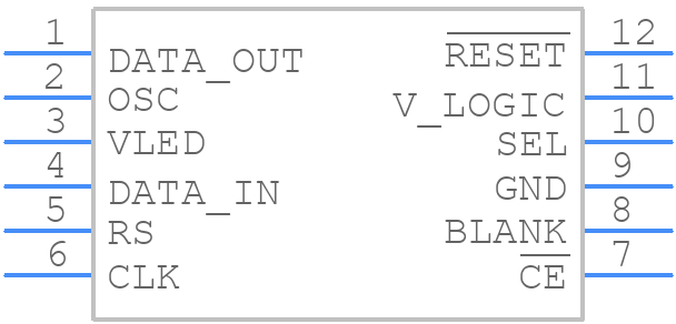 HCMS-2902 - Avago Technologies - PCB symbol