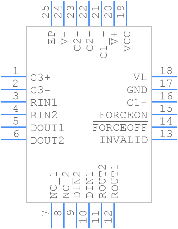TRS3122ERGER - Texas Instruments - PCB symbol