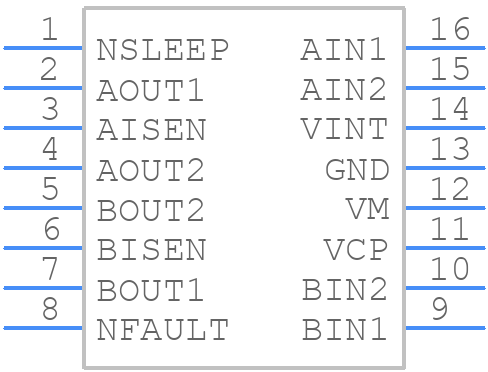 DRV8833PW - Texas Instruments - PCB symbol
