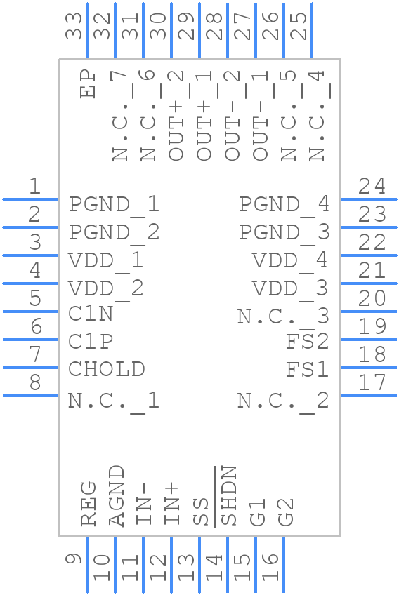 MAX9713ETJ+ - Analog Devices - PCB symbol