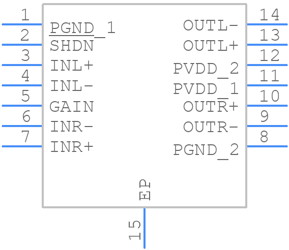MAX98306ETD+T - Analog Devices - PCB symbol