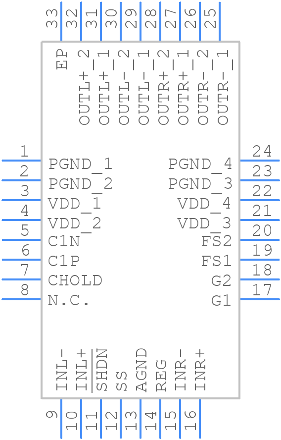 MAX9714ETJ+ - Analog Devices - PCB symbol