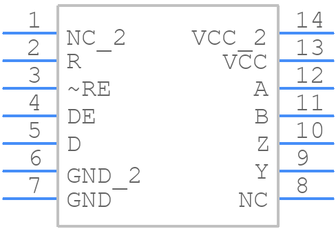 SN65LBC180D - Texas Instruments - PCB symbol