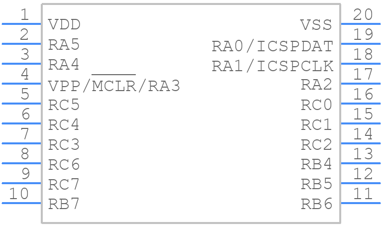 PIC16F1707-I/SO - Microchip - PCB symbol