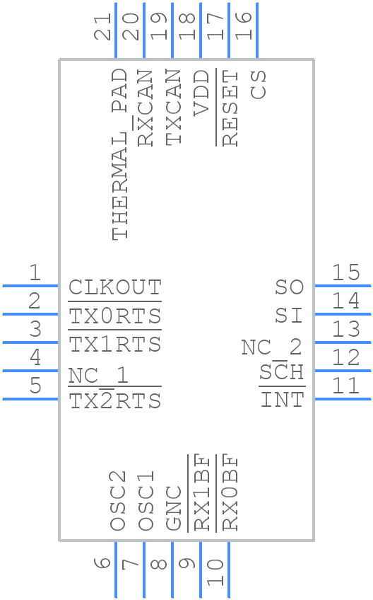 MCP2515-E/ML - Microchip - PCB symbol