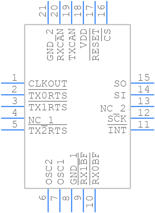MCP2515-I/ML - Microchip - PCB symbol