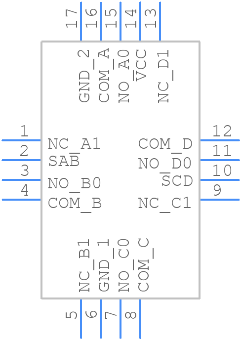 NLAS44599MNR2G - onsemi - PCB symbol