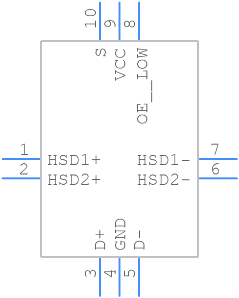 NLAS7222AMUR2G - onsemi - PCB symbol
