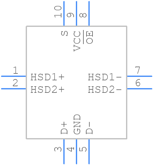 NLAS7222AMTR2G - onsemi - PCB symbol