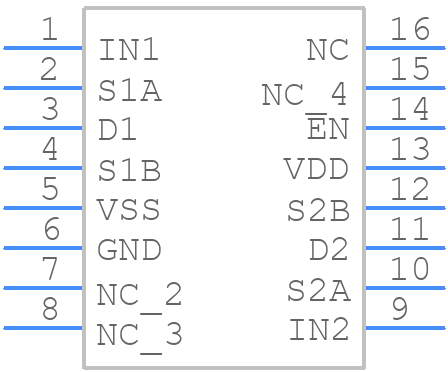 ADG1636BRUZ-REEL7 - Analog Devices - PCB symbol