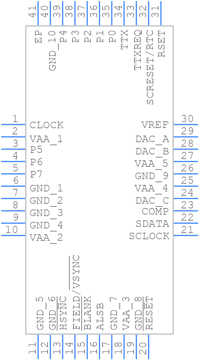 ADV7179BCPZ - Analog Devices - PCB symbol