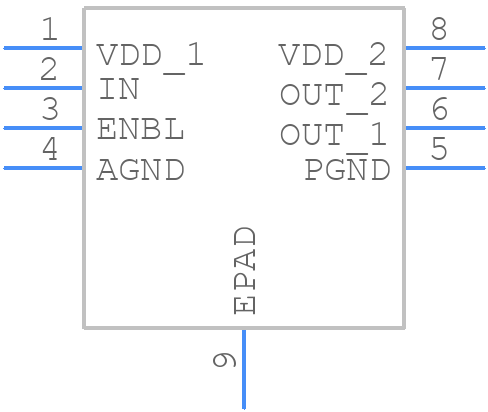 UCC37321DGN - Texas Instruments - PCB symbol