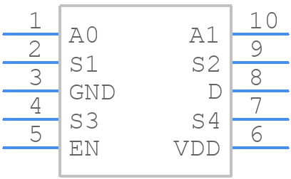 ADG804YRMZ - Analog Devices - PCB symbol