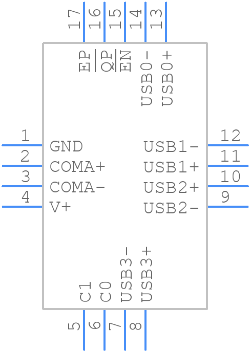 MAX4899AEETE+T - Analog Devices - PCB symbol