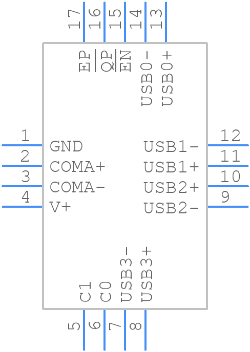 MAX4899AEETE+ - Analog Devices - PCB symbol