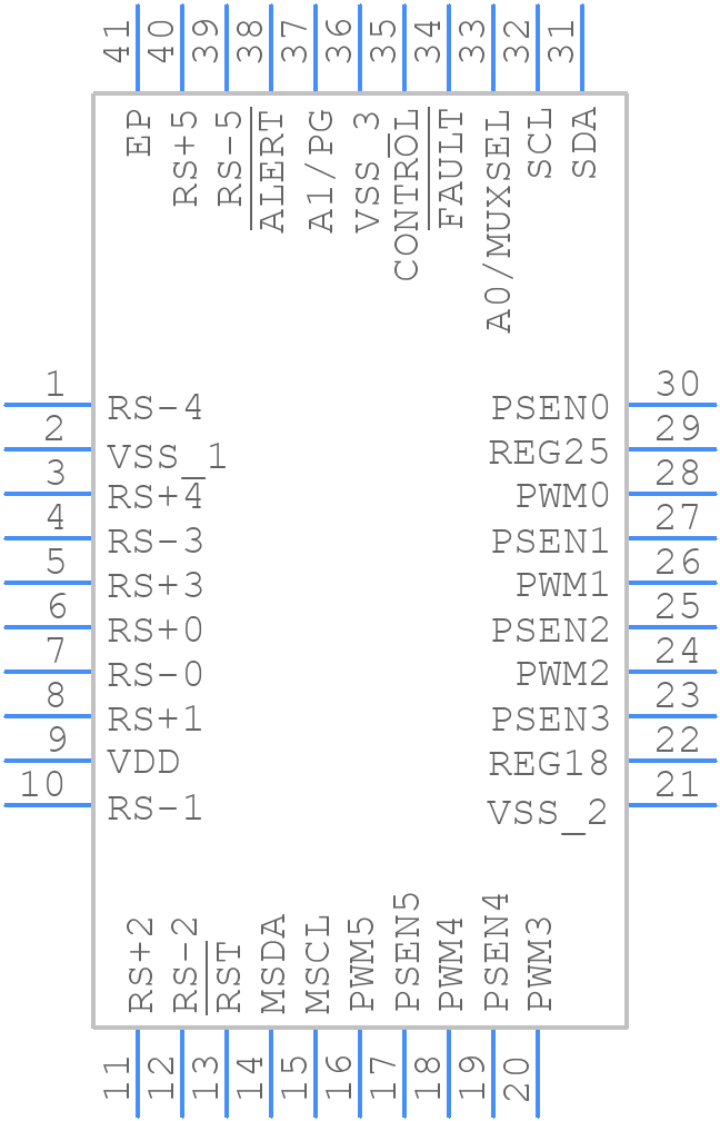 MAX34440ETLA1+ - Analog Devices - PCB symbol