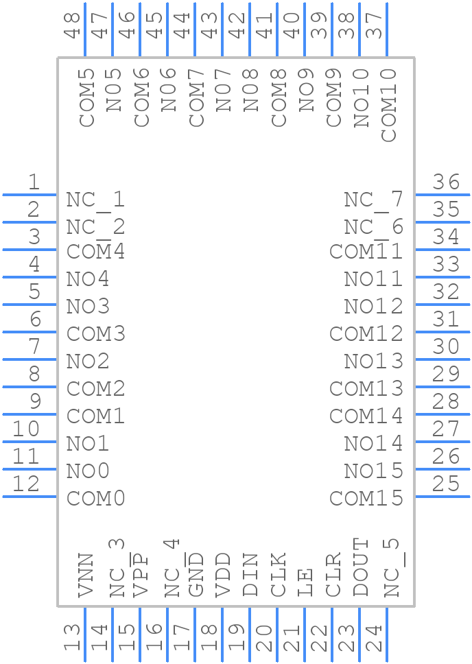 MAX14802CCM+ - Analog Devices - PCB symbol