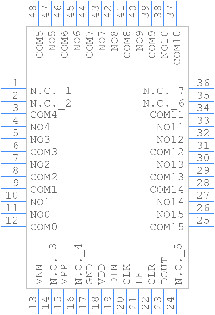 MAX14803CCM+T - Analog Devices - PCB symbol