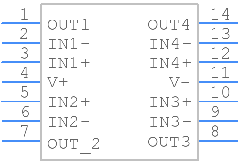 LF347MX - Texas Instruments - PCB symbol