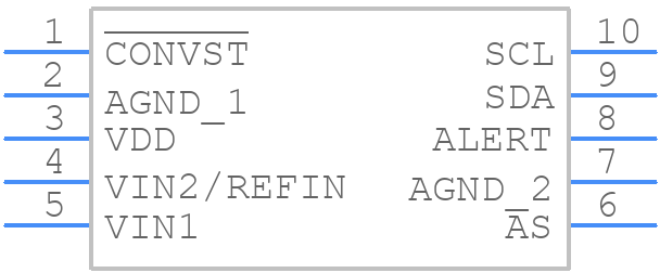 AD7992BRMZ-1REEL - Analog Devices - PCB symbol