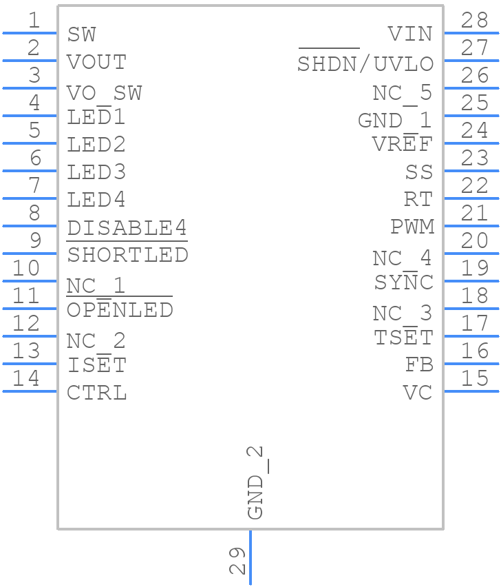 LT3599IFE#PBF - Analog Devices - PCB symbol