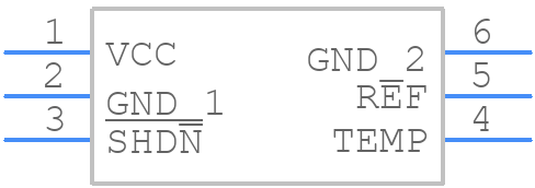 MAX6610AUT+T - Analog Devices - PCB symbol