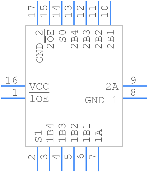 74CBTLV3253BQ-Q10X - Nexperia - PCB symbol