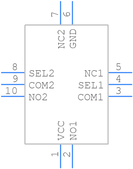 TS3A5223RSWR - Texas Instruments - PCB symbol