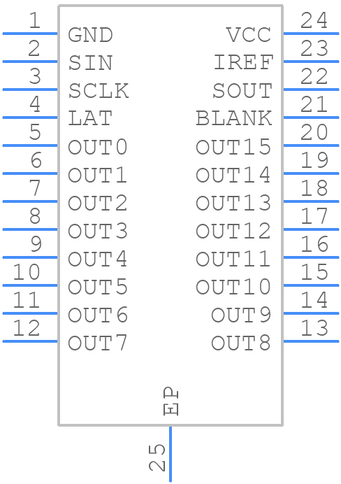 TLC5929PWPR - Texas Instruments - PCB symbol