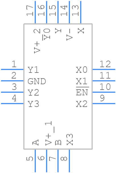 MAX4692EGE+ - Analog Devices - PCB symbol