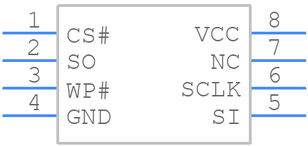 MX25L5121EMC-20G - Macronix - PCB symbol