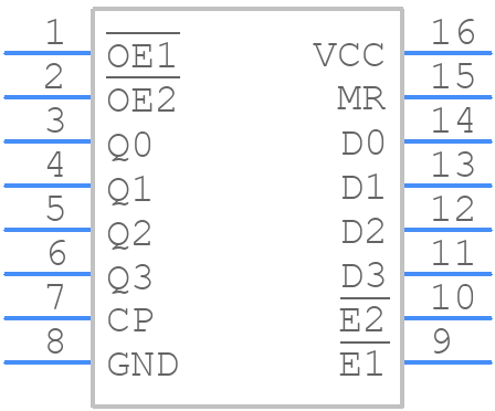 74HCT173D,652 - Nexperia - PCB symbol