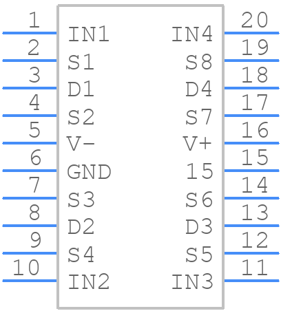DG333ADW-T1-E3 - Vishay - PCB symbol