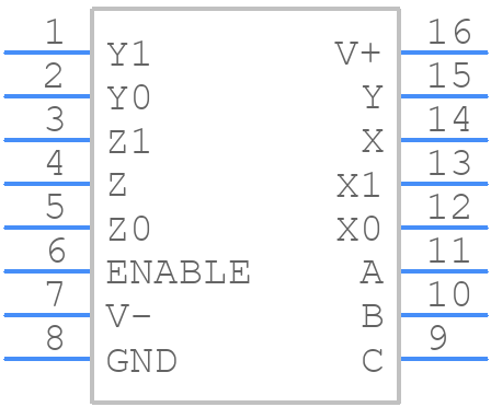 DG4053EEQ-T1-GE3 - Vishay - PCB symbol