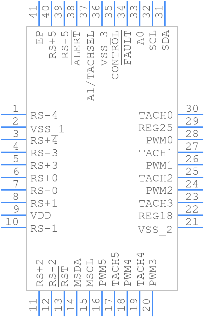 MAX31785AETL+T - Analog Devices - PCB symbol