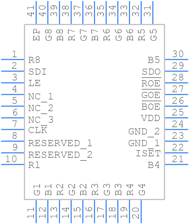 LED2472GQTR - STMicroelectronics - PCB symbol