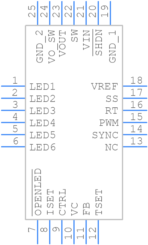 LT3598EUF#PBF - Analog Devices - PCB symbol