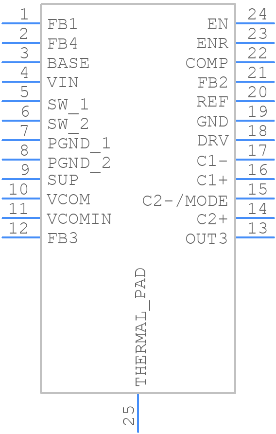 TPS65100PWPR - Texas Instruments - PCB symbol
