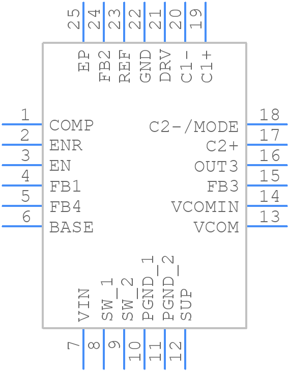 TPS65100RGER - Texas Instruments - PCB symbol