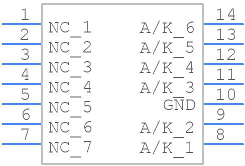 SP3011-06UTG - LITTELFUSE - PCB symbol