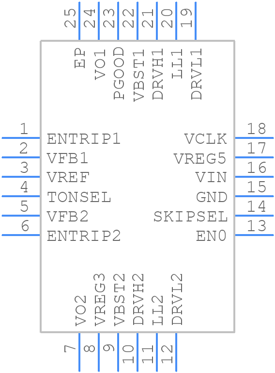 TPS51125RGER - Texas Instruments - PCB symbol