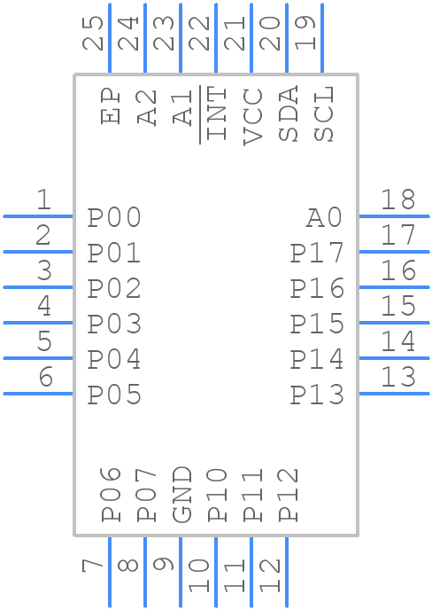 TCA9555RTWR - Texas Instruments - PCB symbol
