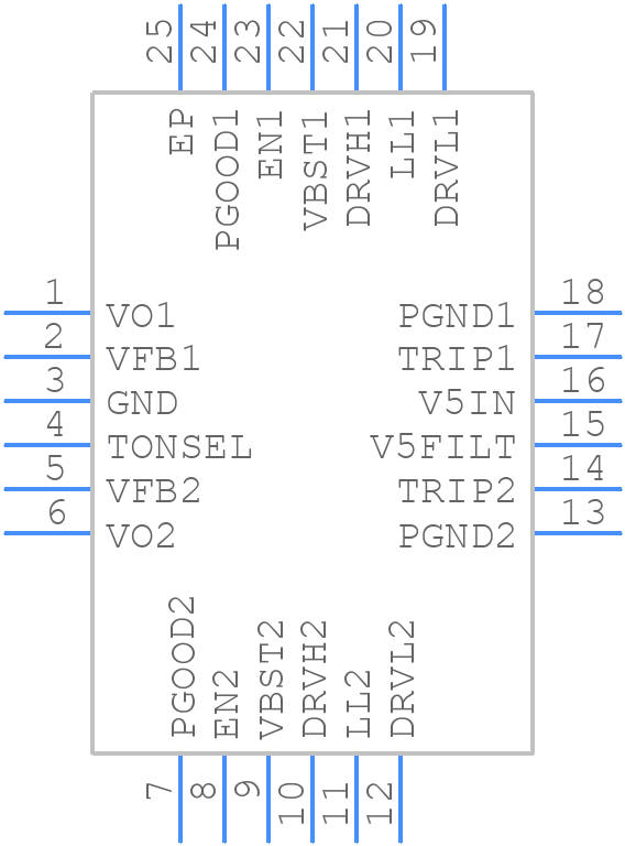 TPS51124RGET - Texas Instruments - PCB symbol