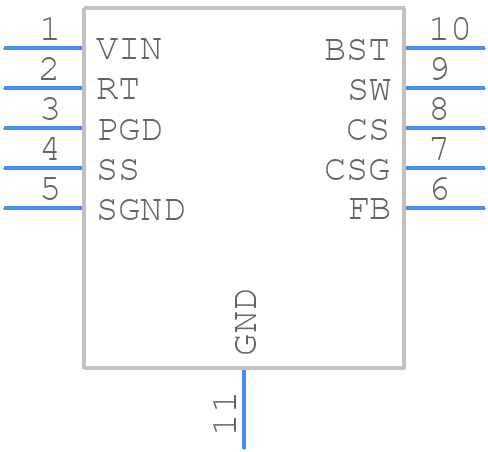 LM34922MYX/NOPB - Texas Instruments - PCB symbol