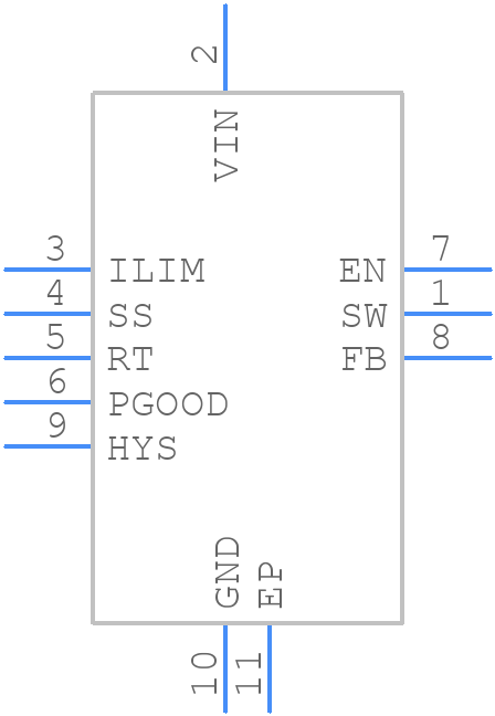 LM5165DRCR - Texas Instruments - PCB symbol
